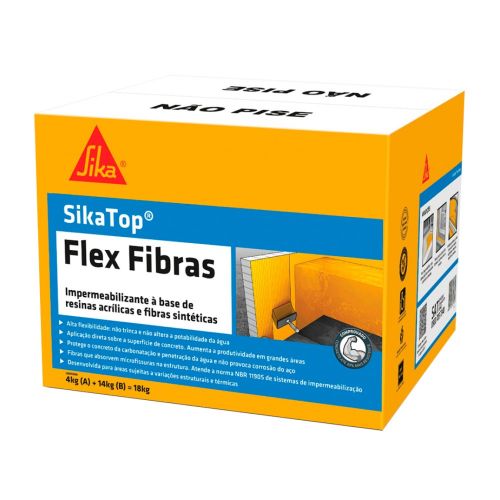 Argamassa Polimerica Flexivel Cx Kg Sikatop Flex Fibras Sika