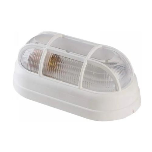 LUMINARIA ARANDELA TARTARUGA OVAL C/GRADE BRANCA BIVOLT - OPL