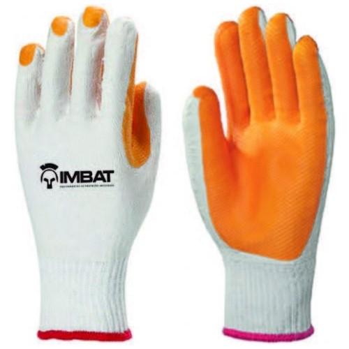 LUVA MALHA LATEX T9-G LARANJA - IMBAT