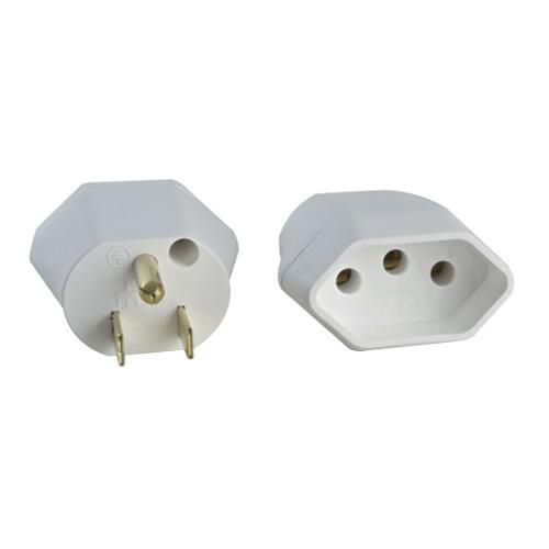 洋楽 2* ADAPTADOR REVERSO 2P+T 15A 250V BRANCO - MEC-TRONIC