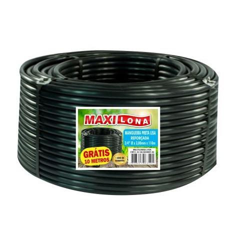 MANGUEIRA POLIETILENO PRETA 3/4X2,5MM 110MT - MAXILONA